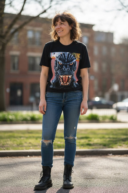 Godzilla Kaiju Tee | Ladies Tee - Gildan 5000L | Horror, Comics | Retro & Vintage