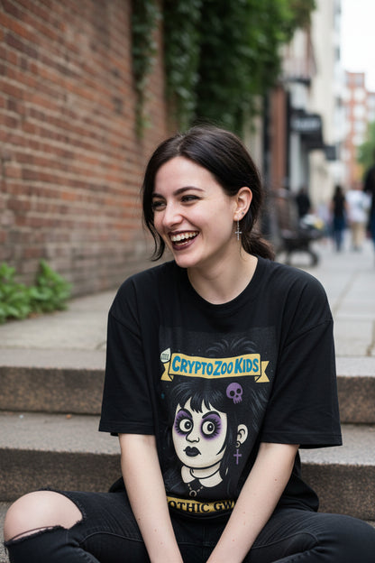 T-Shirt - Gothic Gwen Ladies Tee | Ladies Tee | Funny | Goth/Gothic from Crypto Zoo Tees