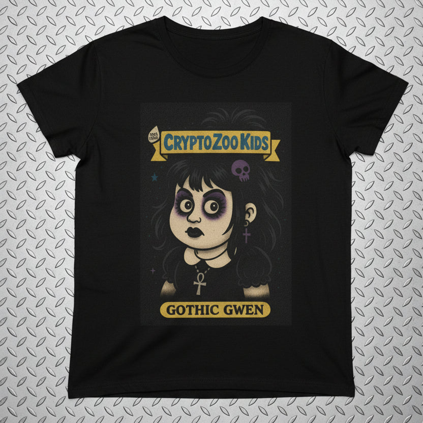 T-Shirt - Gothic Gwen Ladies Tee | Ladies Tee | Funny | Goth/Gothic from Crypto Zoo Tees