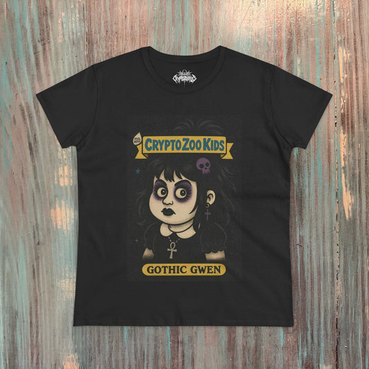 T-Shirt - Gothic Gwen Ladies Tee | Ladies Tee | Funny | Goth/Gothic from Crypto Zoo Tees