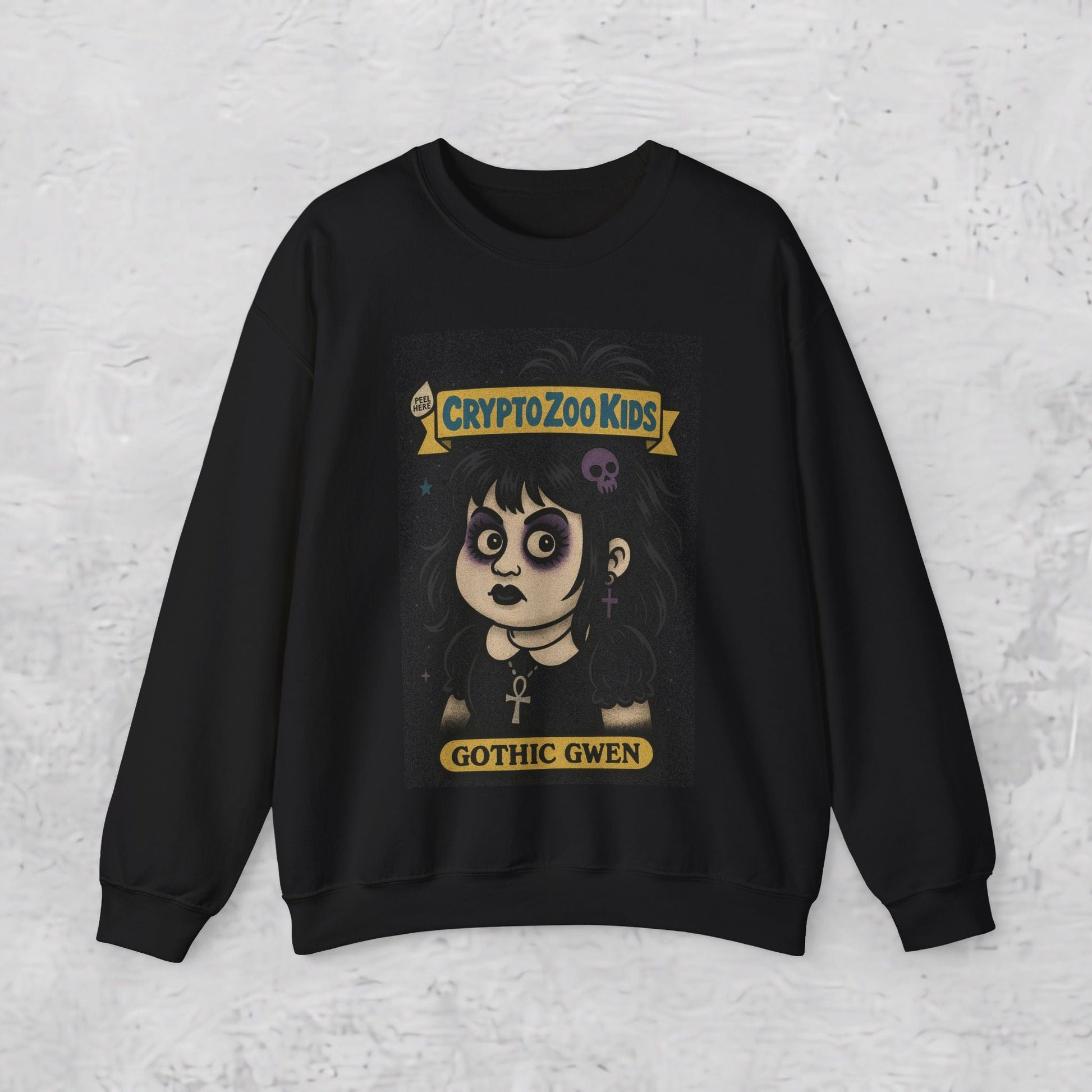 Sweatshirt - Gothic Gwen Sweatshirt | Sweatshirt | Funny | Goth/Gothic from Crypto Zoo Tees