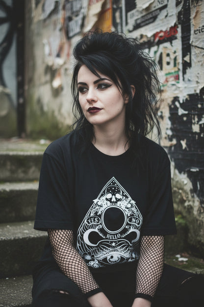 T-Shirt - Gothic Ouija Planchet | Horror | Paranormal | Bella + Canvas Unisex T-shirt from Crypto Zoo Tees