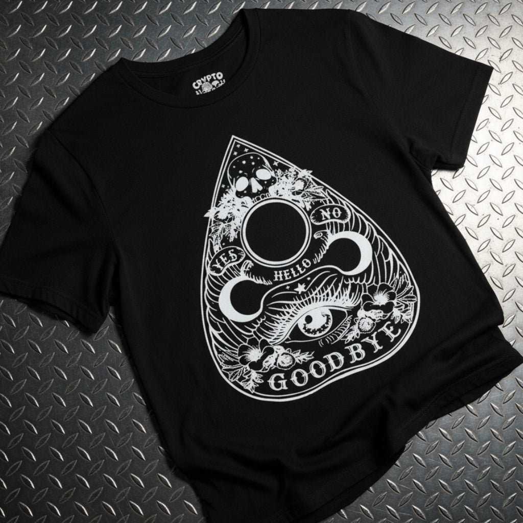T-Shirt - Gothic Ouija Planchet | Horror | Paranormal | Bella + Canvas Unisex T-shirt from Crypto Zoo Tees