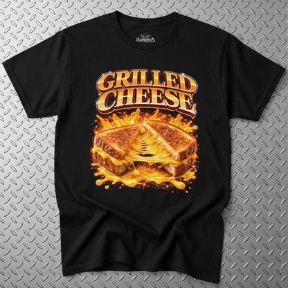 T-Shirt - Grilled Cheese Sandwich Shirt | Unisex Heavy Cotton - Gildan 5000 | Food & Drink, Funny, Retro & Vintage from SHIRT MONSTERS