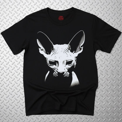 T-Shirt - Hairless Sphynx Cat Graphic | Long Sleeve Tee from SHIRT MONSTERS