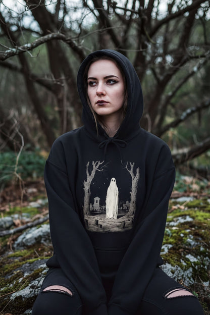 T-Shirt - Halloween Ghost Hoodie - Goth/Gothic | Pullover Hoodie from SHIRT MONSTERS
