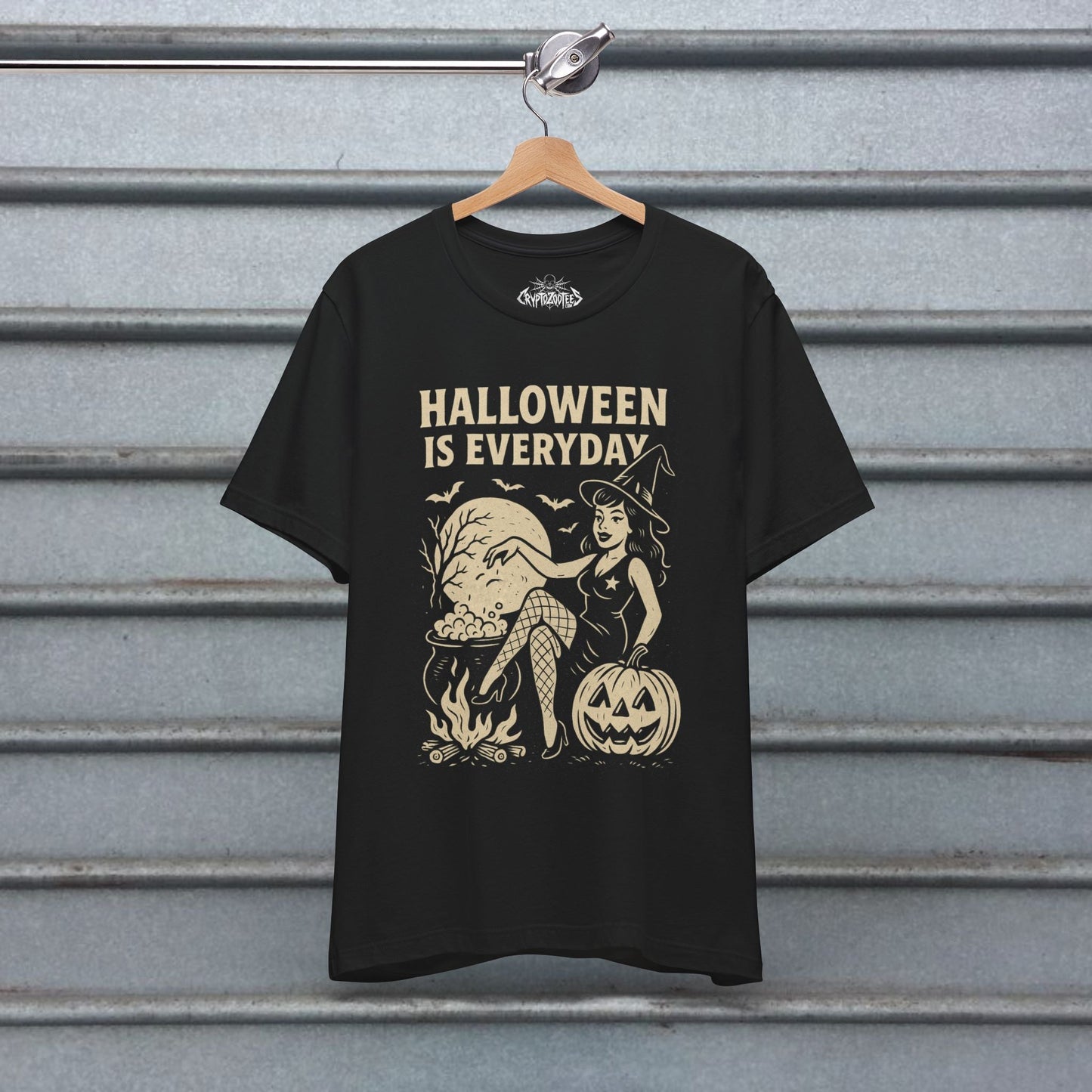 T-Shirt - Halloween Is Everyday | Unisex T-shirt (Bella+Canvas 3001) | Halloween, Spiritual | Goth/Gothic, Rockabilly from Crypto Zoo Tees