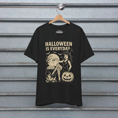 T-Shirt - Halloween Is Everyday | Unisex T-shirt (Bella+Canvas 3001) | Halloween, Spiritual | Goth/Gothic, Rockabilly from Crypto Zoo Tees
