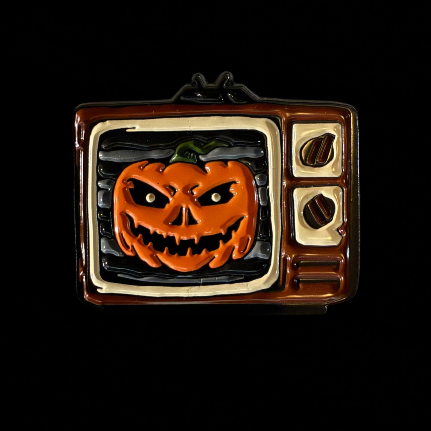  - Halloween TV Pin | Pinback Button | Halloween, Horror, Retro & Vintage | Punk from Crypto Zoo Tees