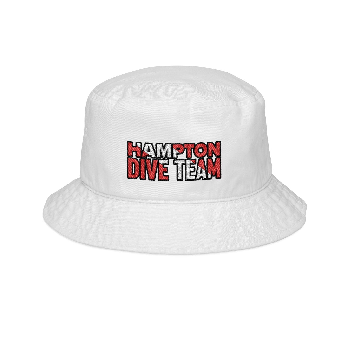 Hats - Hampton Dive Team Bucket Hat — Embroidered Logo Beach & Swim Cap - CUSTOM from SHIRT MONSTERS