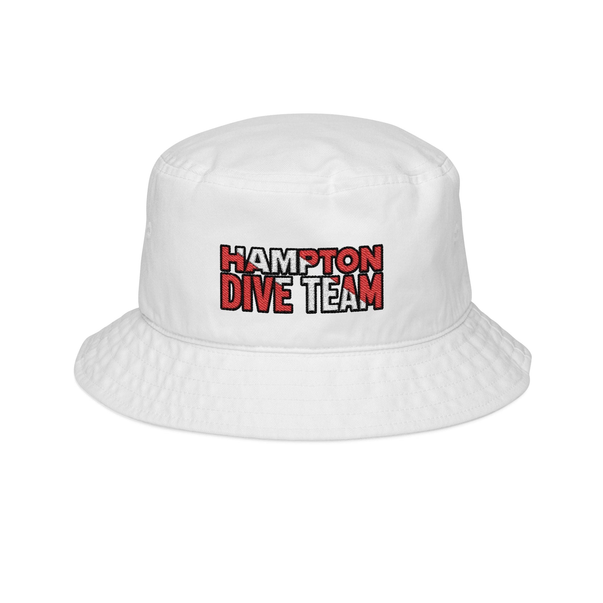 Hats - Hampton Dive Team Bucket Hat — Embroidered Logo Beach & Swim Cap - CUSTOM from SHIRT MONSTERS
