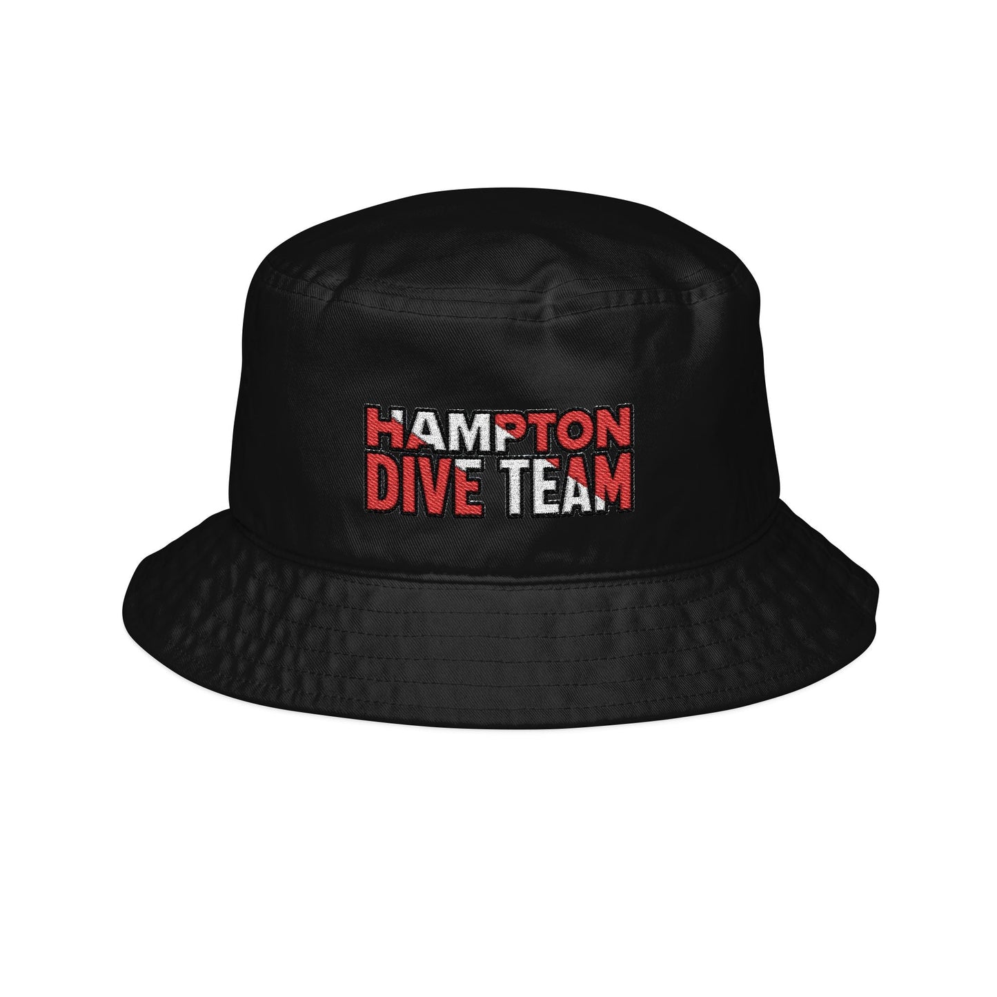 Hats - Hampton Dive Team Bucket Hat — Embroidered Logo Beach & Swim Cap - CUSTOM from SHIRT MONSTERS