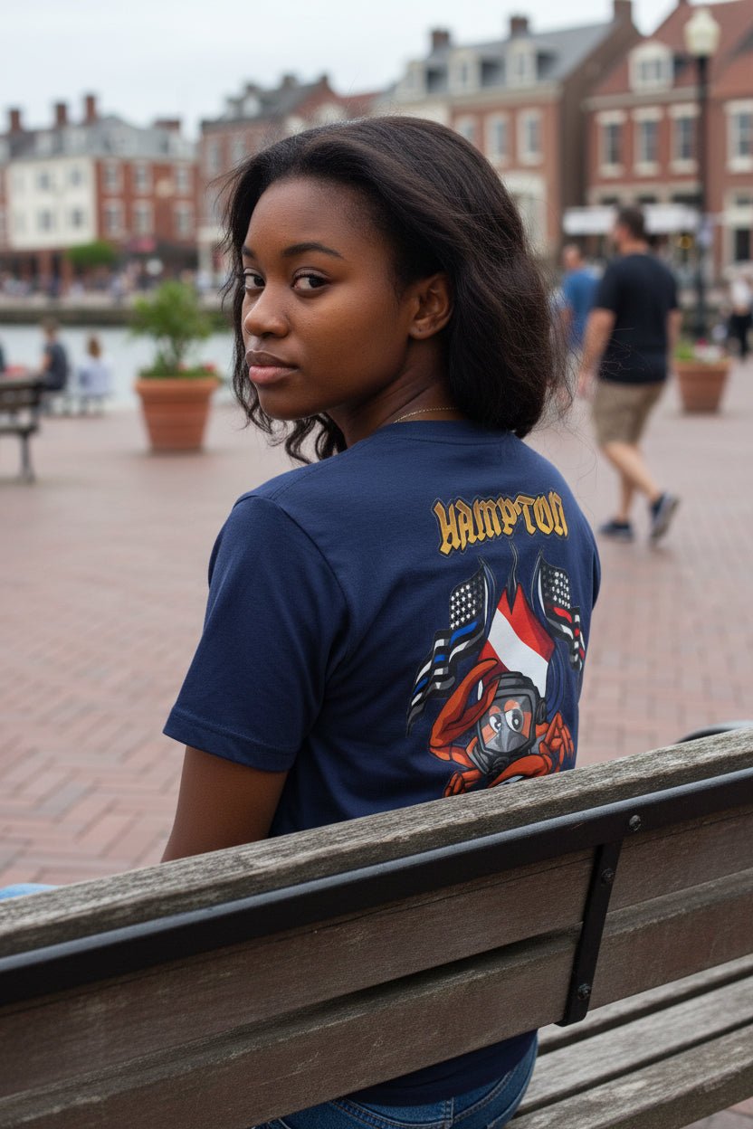 T-Shirt - Hampton Dive Team - Moisture Wicking - Crab Shirt - CUSTOM from SHIRT MONSTERS