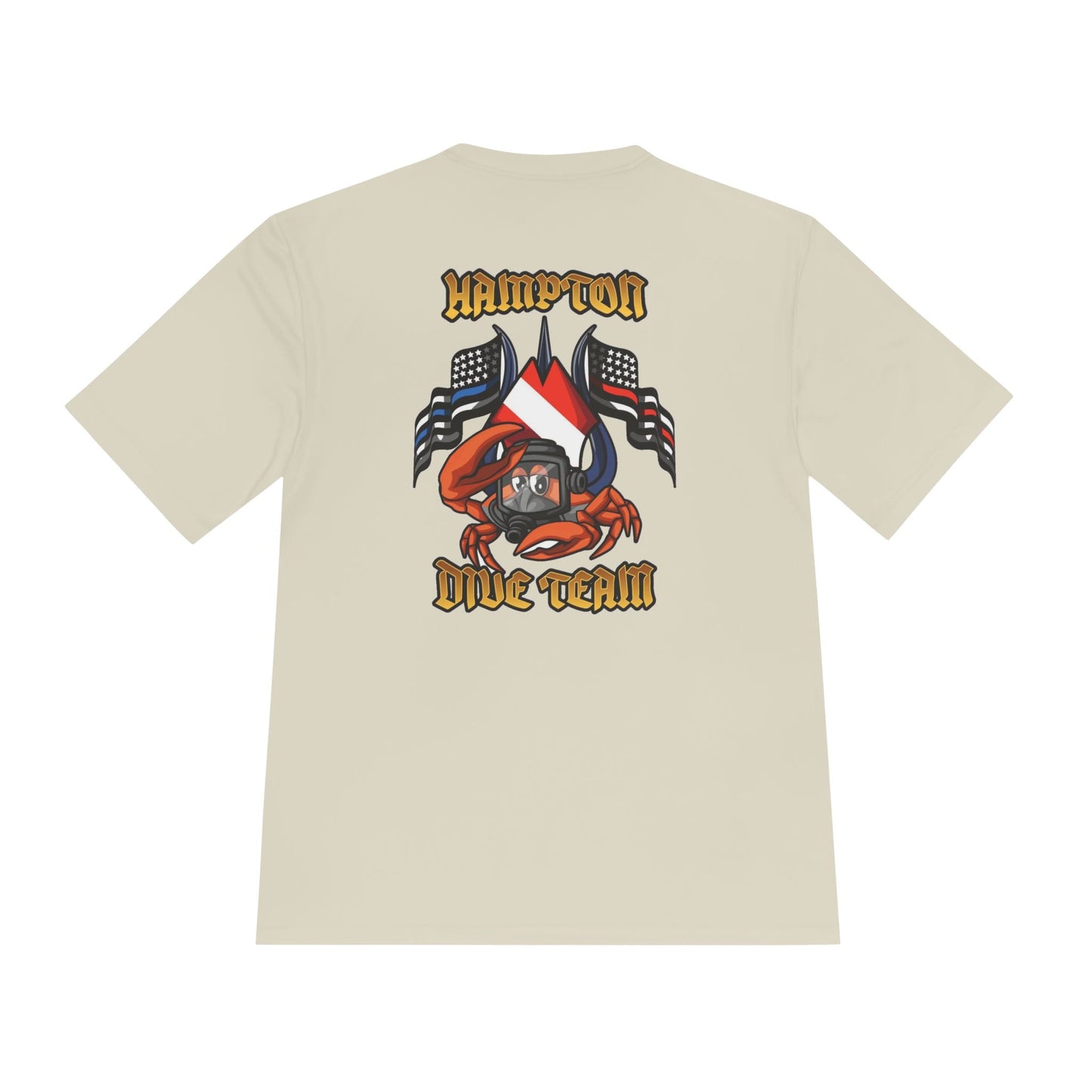 T-Shirt - Hampton Dive Team - Moisture Wicking - Crab Shirt - CUSTOM from SHIRT MONSTERS