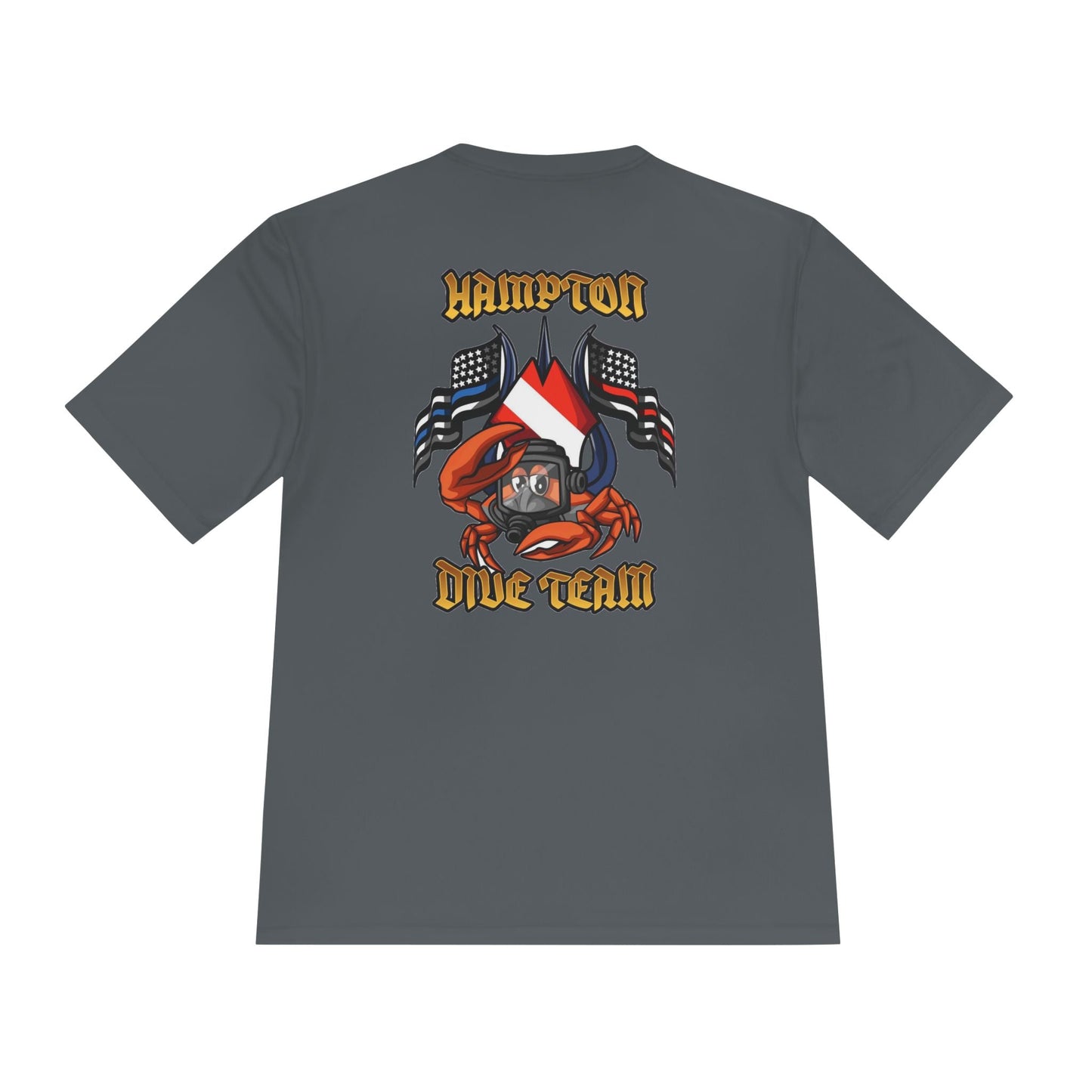 T-Shirt - Hampton Dive Team - Moisture Wicking - Crab Shirt - CUSTOM from SHIRT MONSTERS