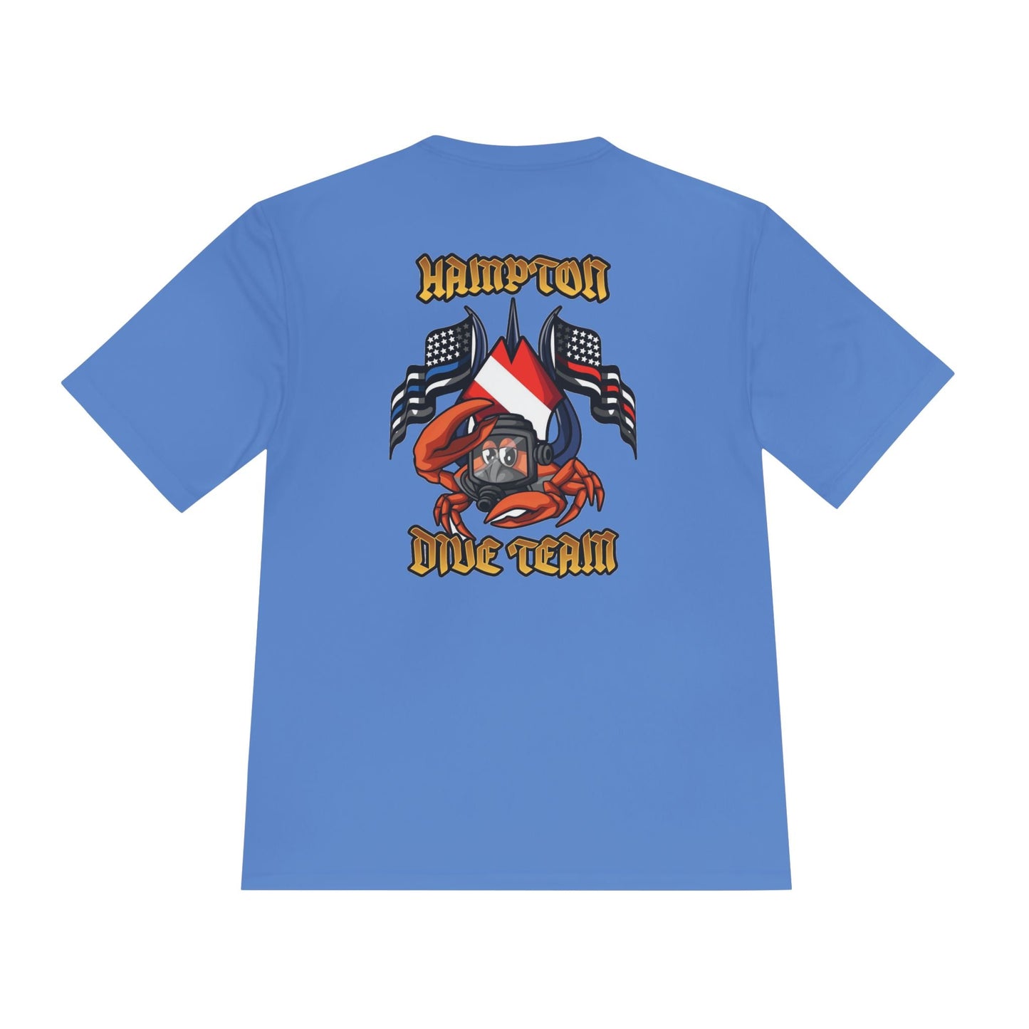 T-Shirt - Hampton Dive Team - Moisture Wicking - Crab Shirt - CUSTOM from SHIRT MONSTERS