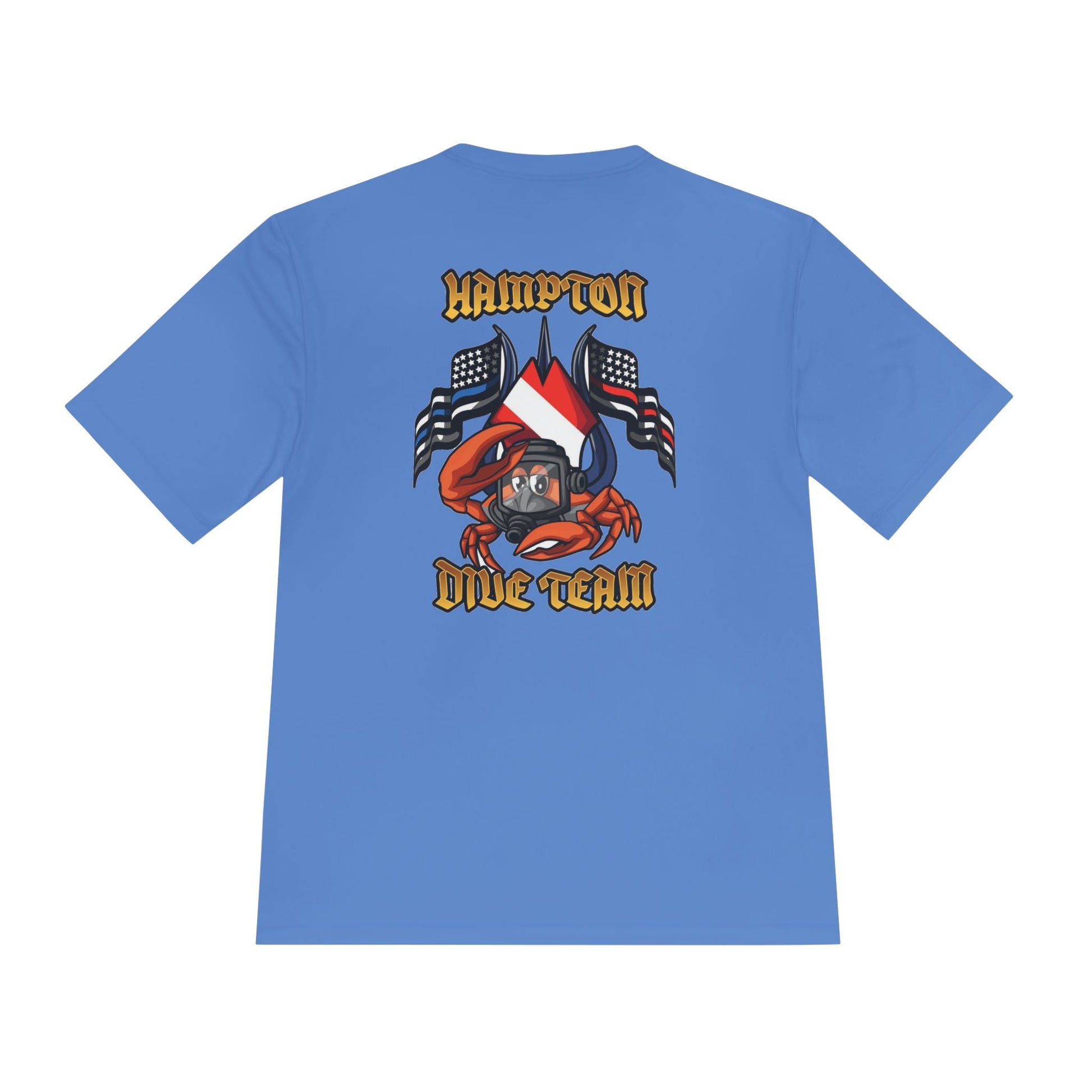 T-Shirt - Hampton Dive Team - Moisture Wicking - Crab Shirt - CUSTOM from SHIRT MONSTERS
