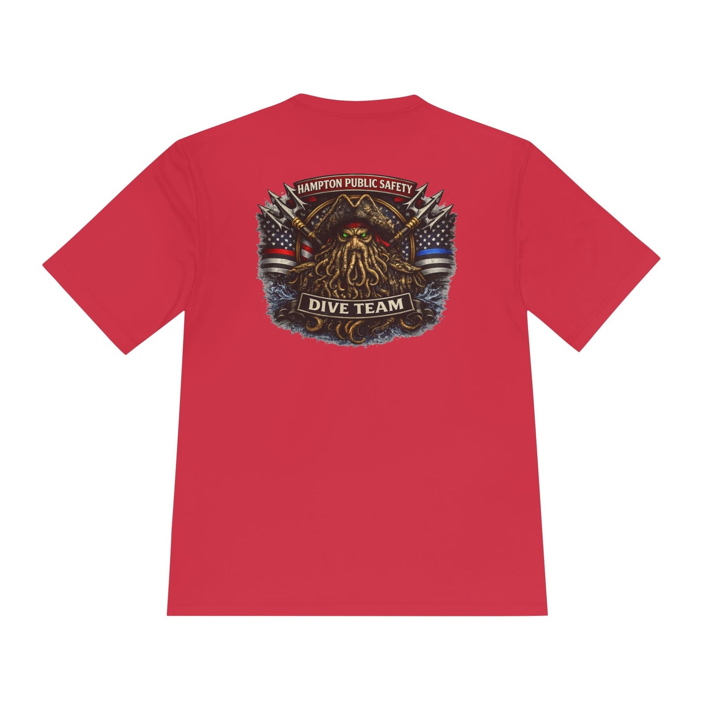 T-Shirt - Hampton Dive Team - Moisture Wicking - Diver Pirate Shirt - CUSTOM from SHIRT MONSTERS