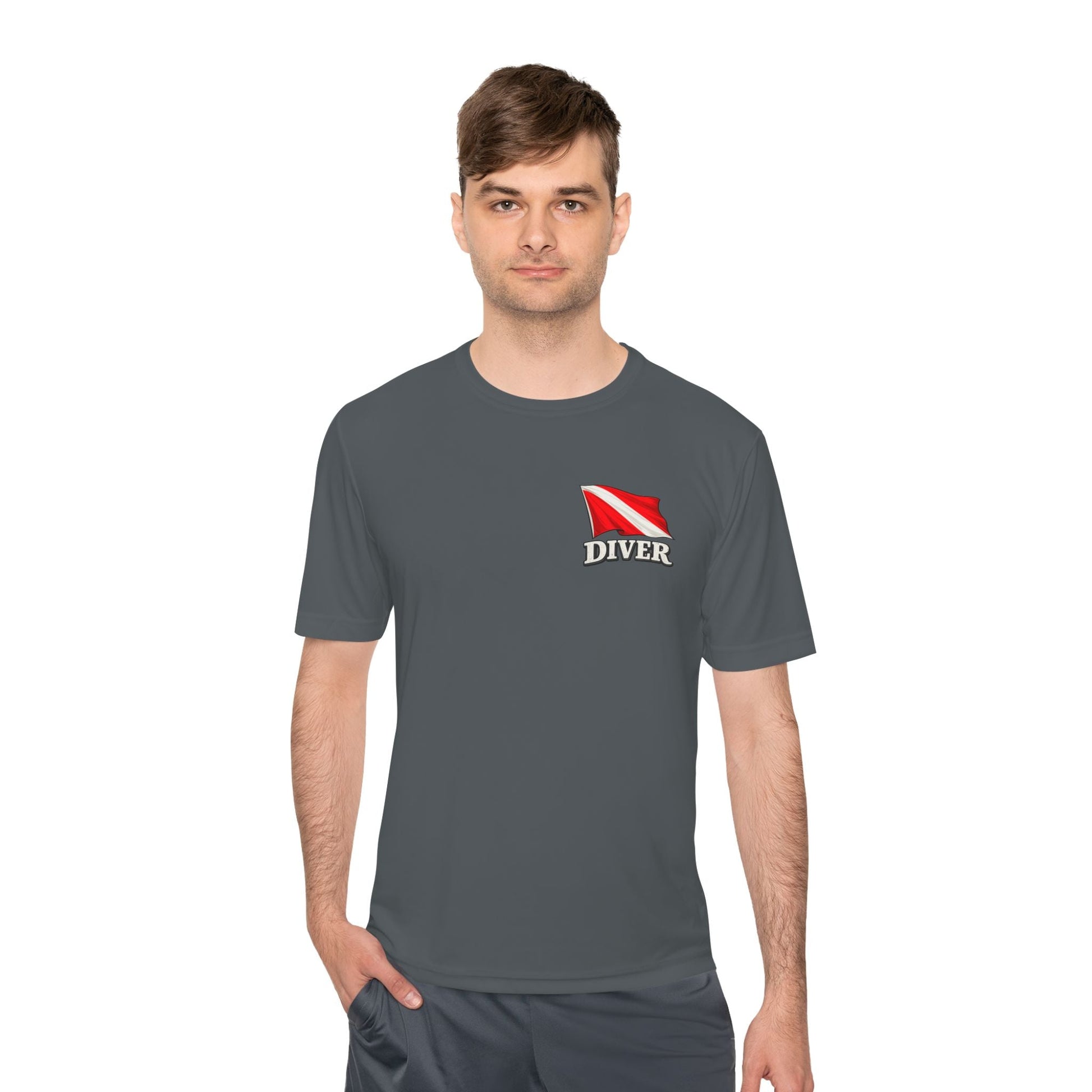 T-Shirt - Hampton Dive Team - Moisture Wicking - Diver Pirate Shirt - CUSTOM from SHIRT MONSTERS
