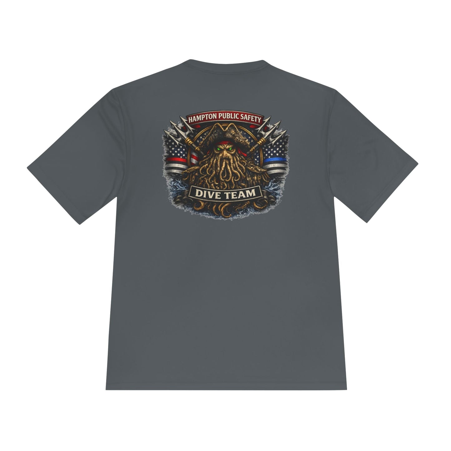 T-Shirt - Hampton Dive Team - Moisture Wicking - Flag Shirt - CUSTOM from SHIRT MONSTERS