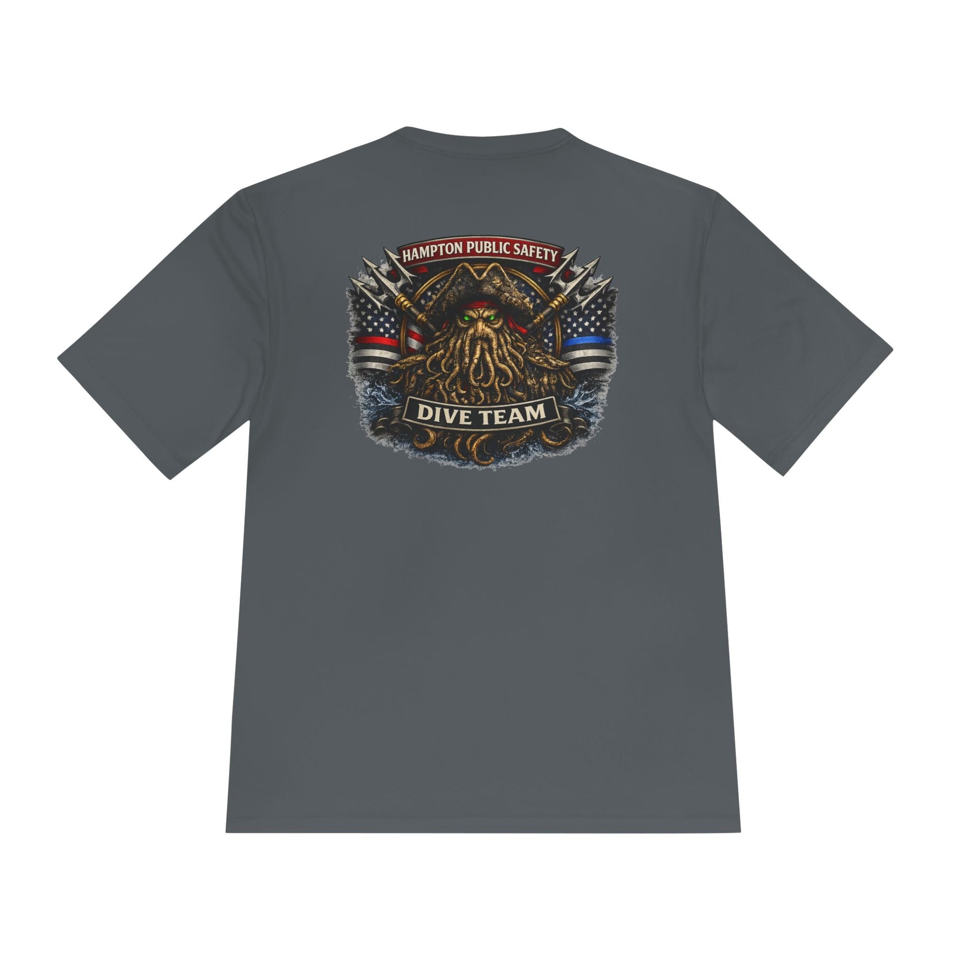 T-Shirt - Hampton Dive Team - Moisture Wicking - Flag Shirt - CUSTOM from SHIRT MONSTERS