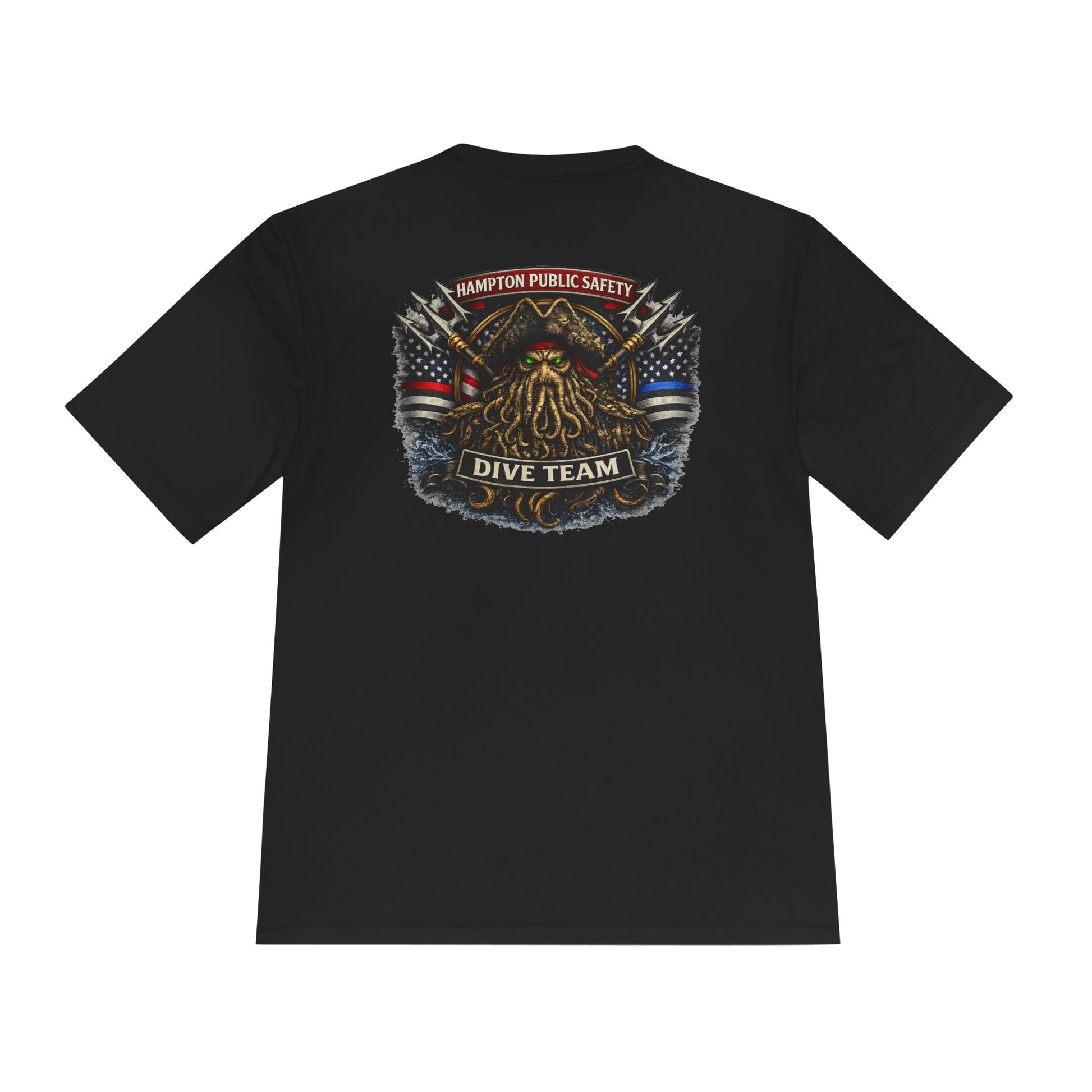 T-Shirt - Hampton Dive Team - Moisture Wicking - Flag Shirt - CUSTOM from SHIRT MONSTERS