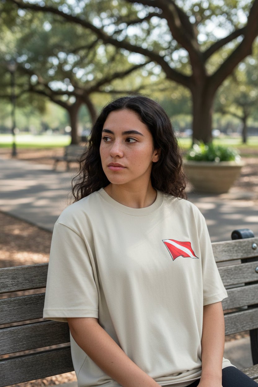 T-Shirt - Hampton Dive Team - Moisture Wicking - Flag Shirt - CUSTOM from SHIRT MONSTERS