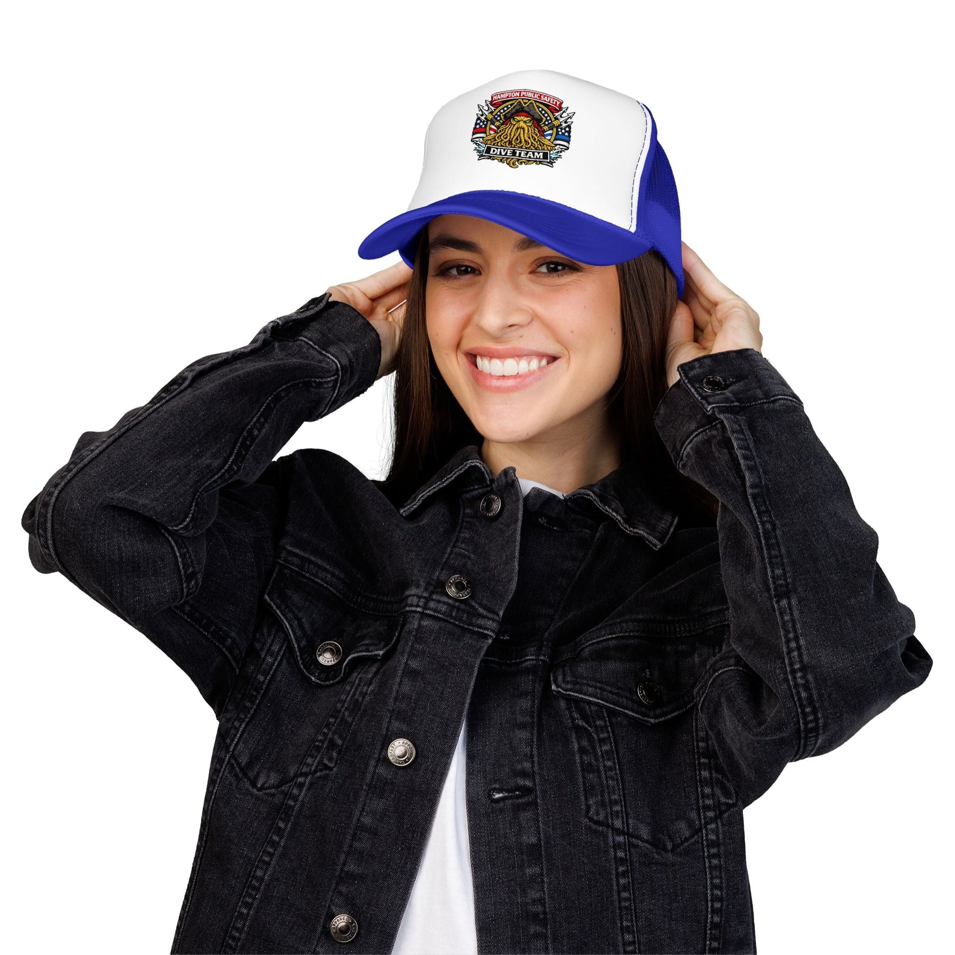 Hats - Hampton Dive Team - Printed Trucker Hat from Crypto Zoo Tees