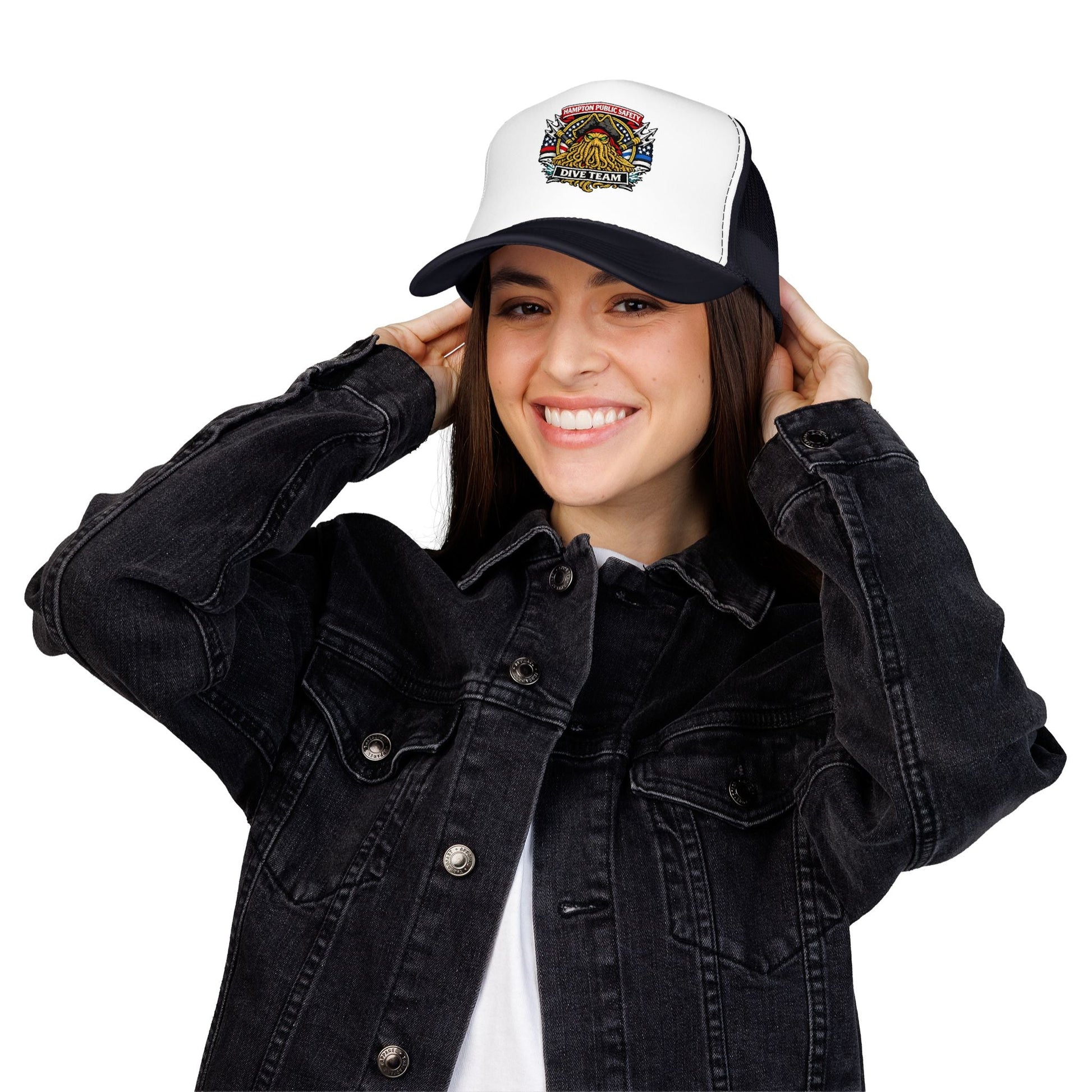 Hats - Hampton Dive Team - Printed Trucker Hat from Crypto Zoo Tees