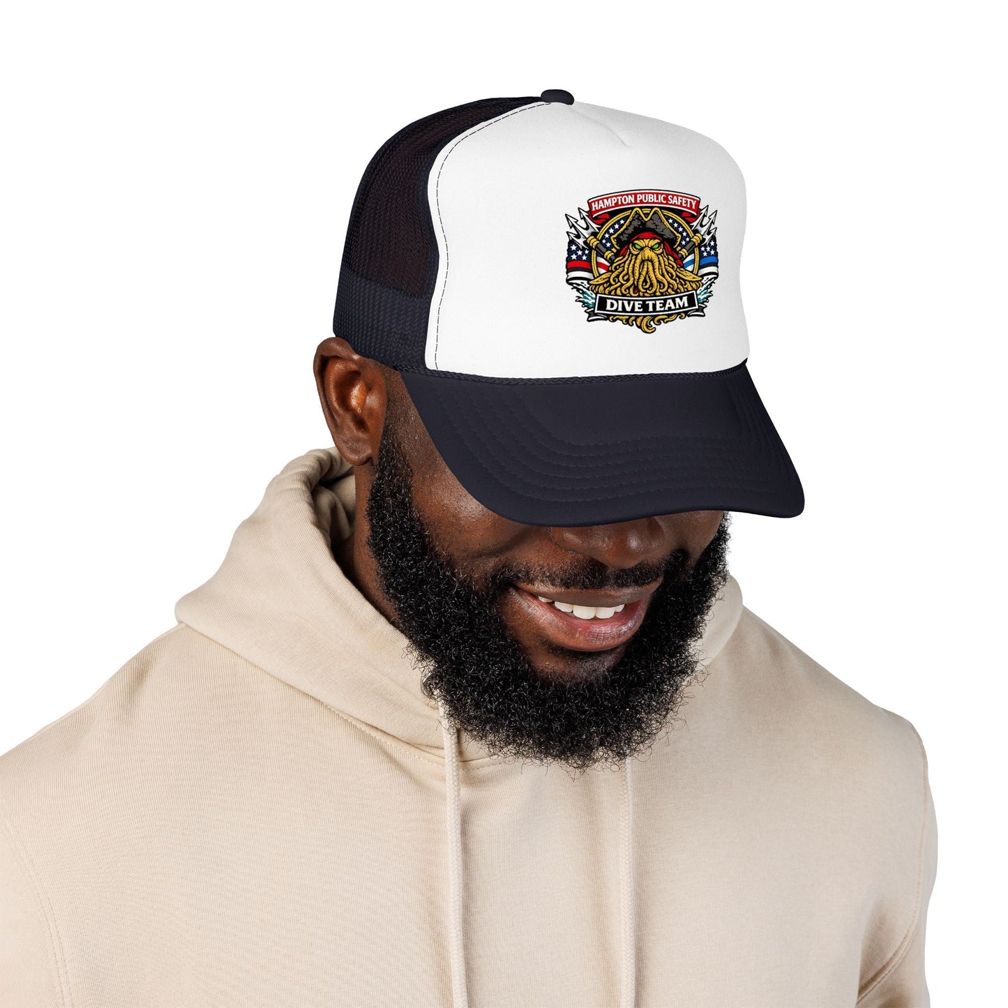 Hats - Hampton Dive Team - Printed Trucker Hat from Crypto Zoo Tees