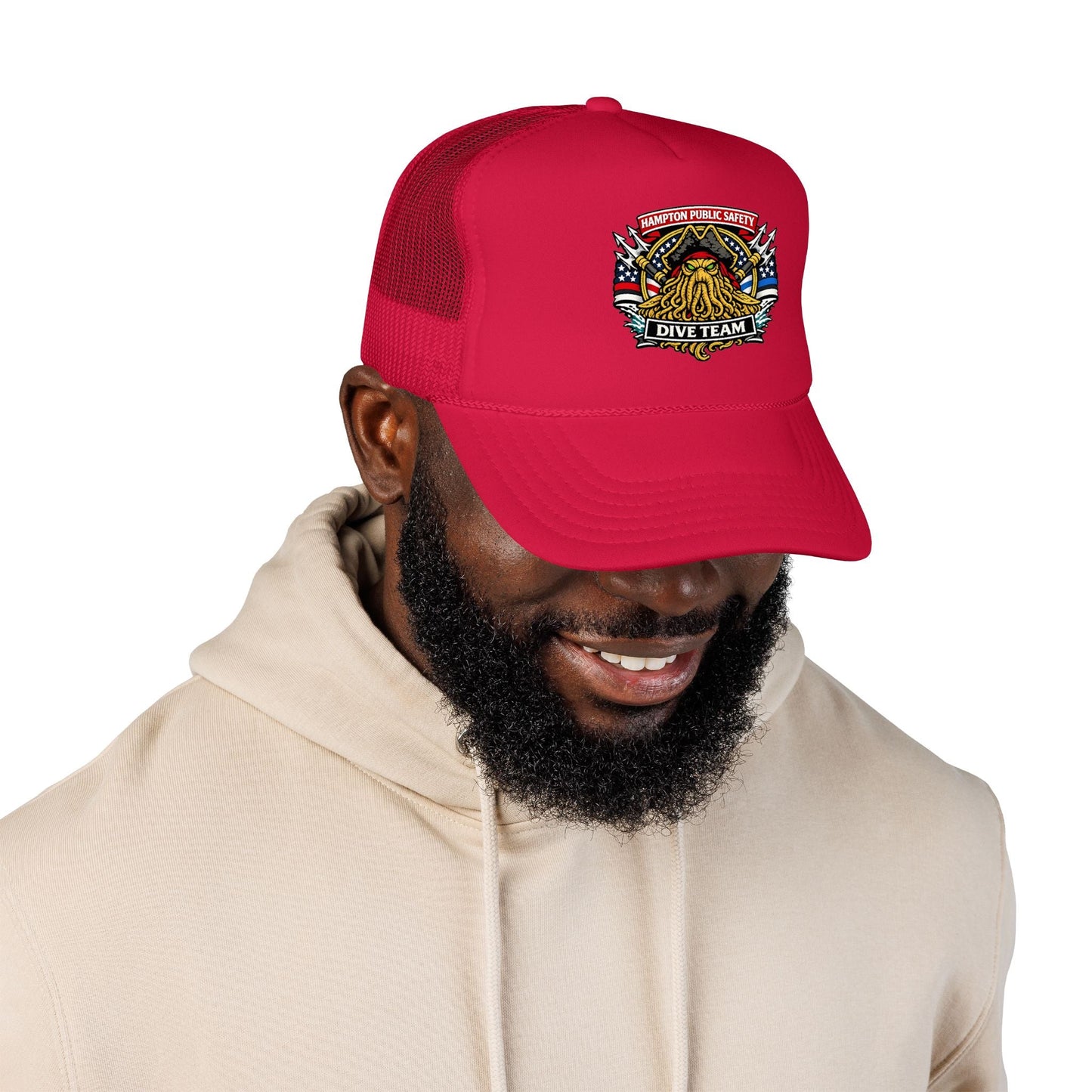 Hats - Hampton Dive Team - Printed Trucker Hat from Crypto Zoo Tees