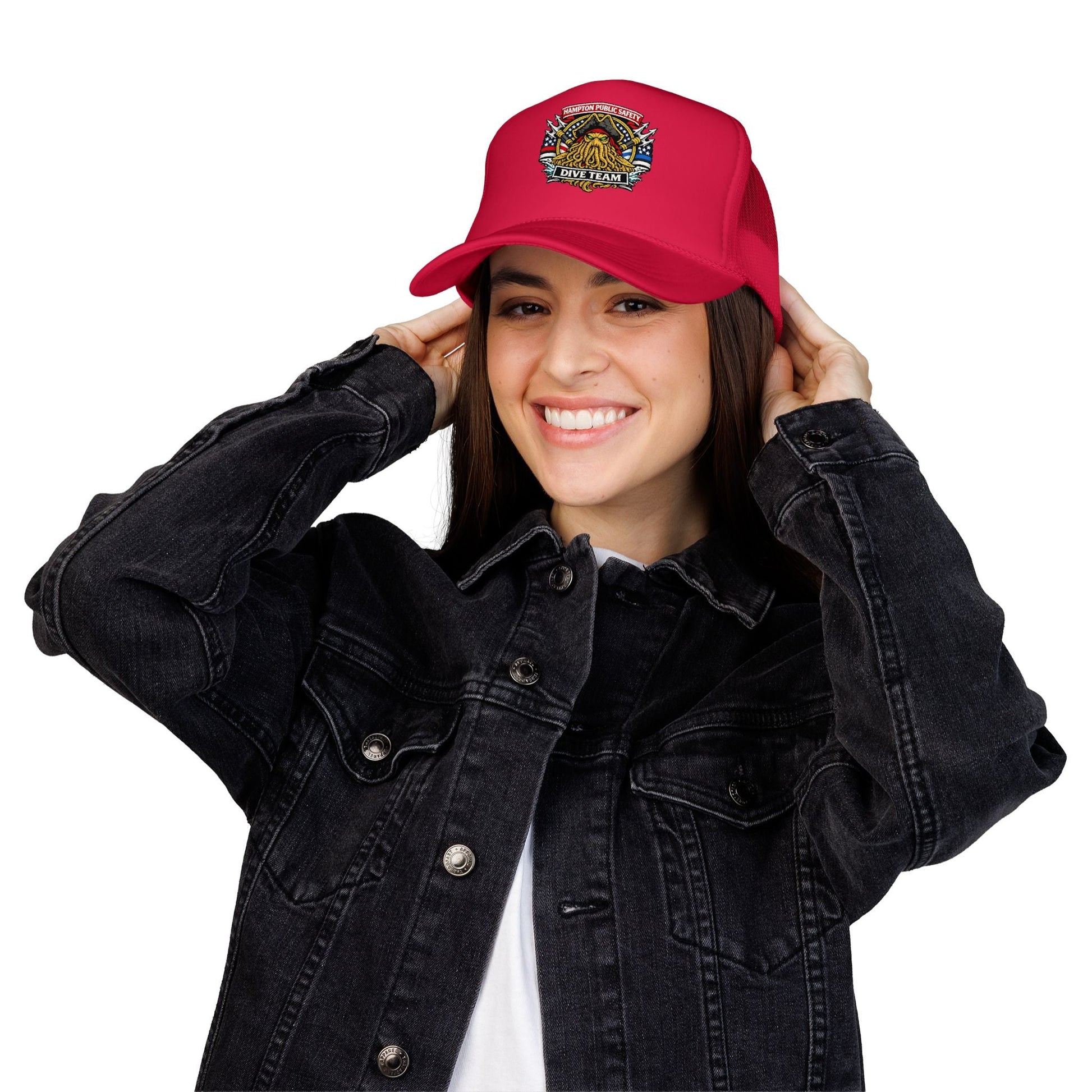 Hats - Hampton Dive Team - Printed Trucker Hat from Crypto Zoo Tees