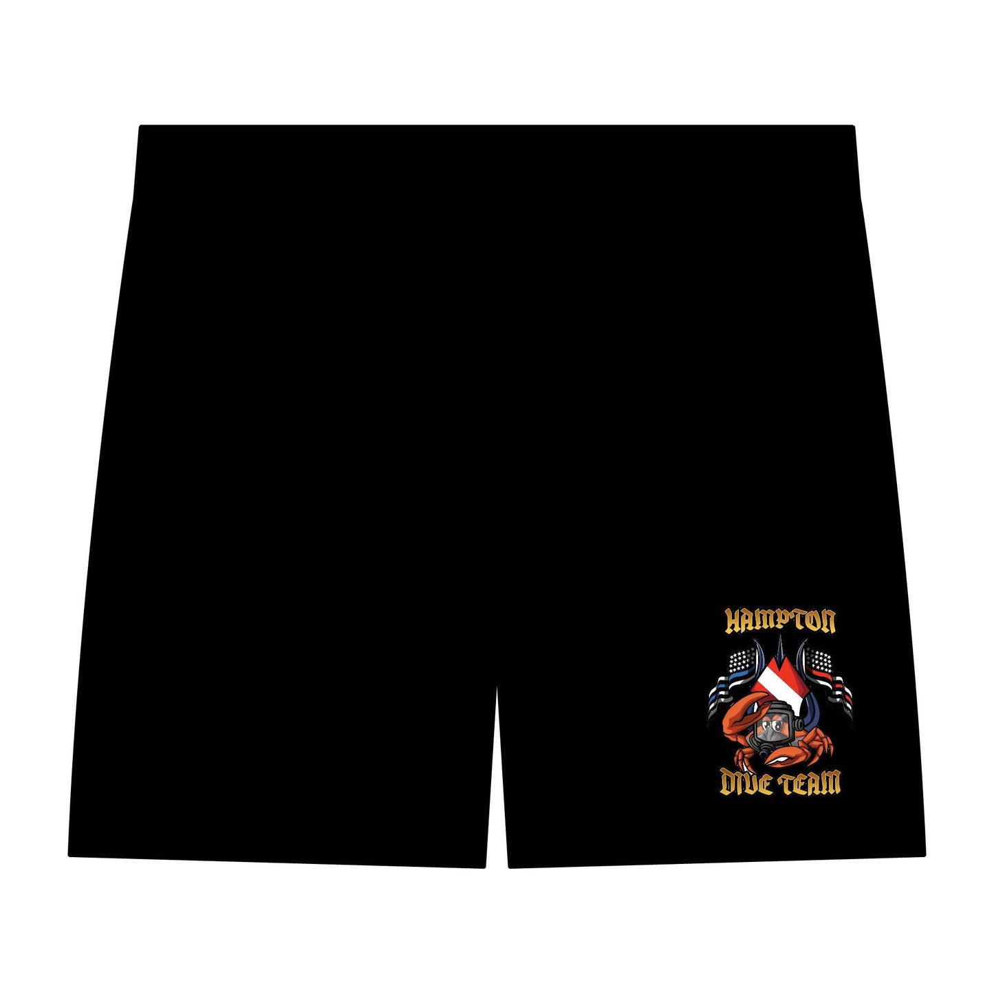 Trousers - Hampton Dive Team Swim Shorts 17" – Black Scuba Dive Trunk - CUSTOM from SHIRT MONSTERS