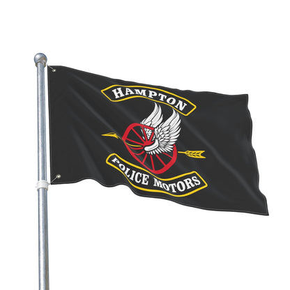 Home Decor - Hampton Police Motors — Double-Sided Flag - CUSTOM from SHIRT MONSTERS