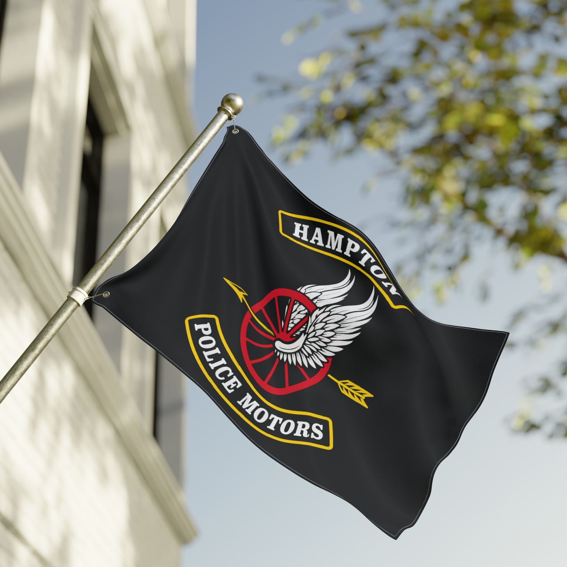Home Decor - Hampton Police Motors — Double-Sided Flag - CUSTOM from SHIRT MONSTERS