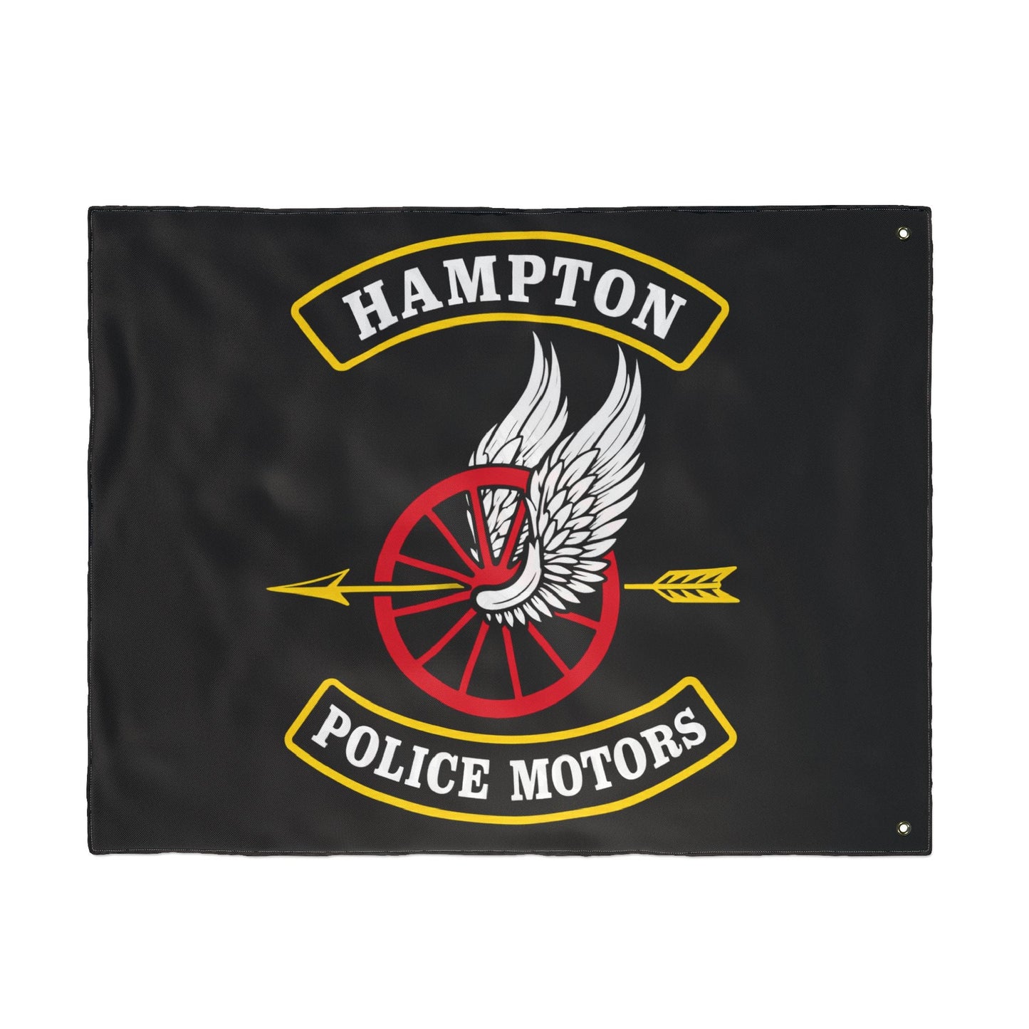 Home Decor - Hampton Police Motors — Double-Sided Flag - CUSTOM from SHIRT MONSTERS