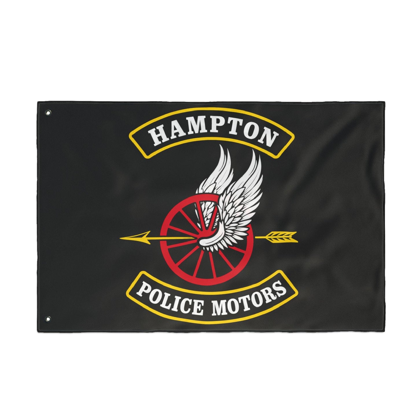 Home Decor - Hampton Police Motors — Double-Sided Flag - CUSTOM from SHIRT MONSTERS