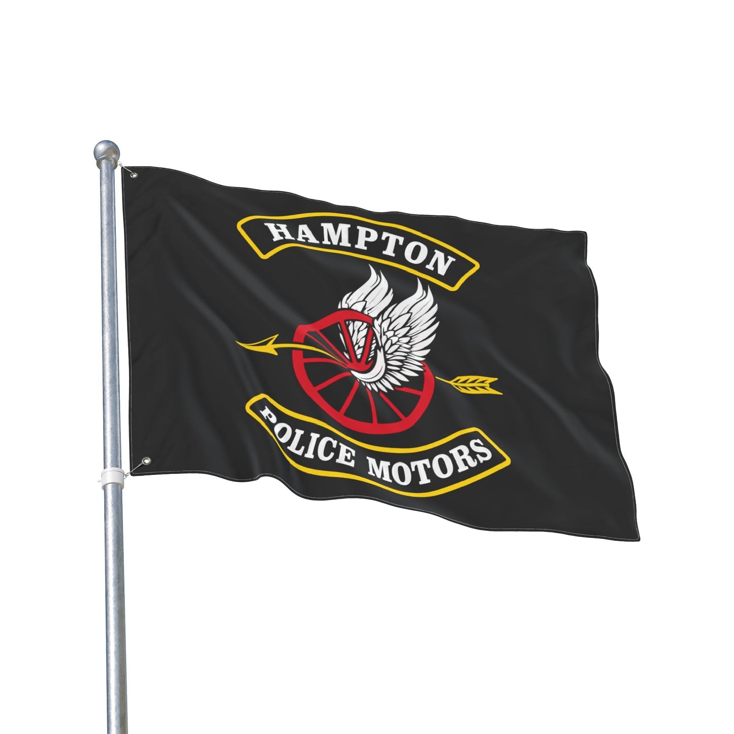 Home Decor - Hampton Police Motors — Double-Sided Flag - CUSTOM from SHIRT MONSTERS