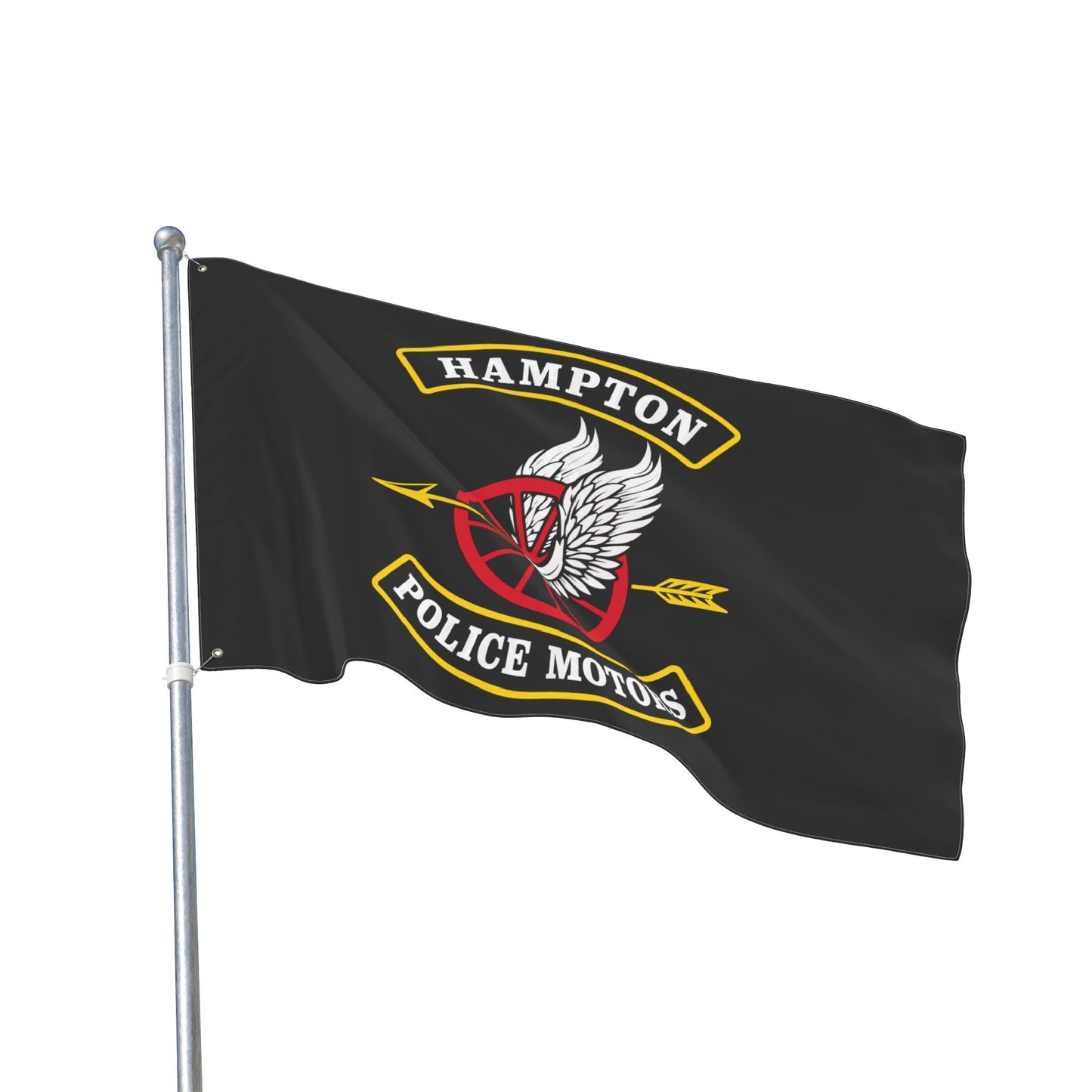 Home Decor - Hampton Police Motors — Double-Sided Flag - CUSTOM from SHIRT MONSTERS