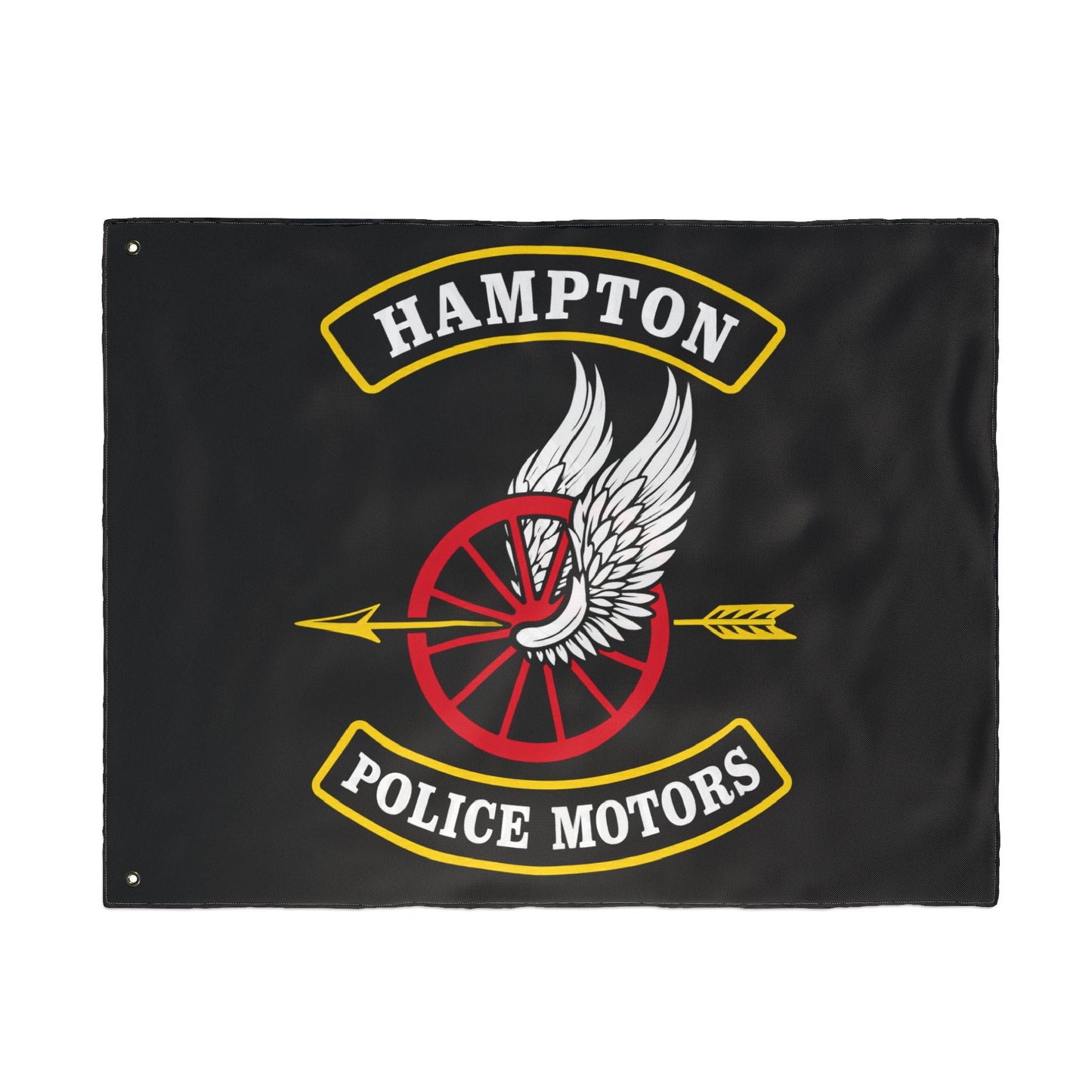 Home Decor - Hampton Police Motors — Double-Sided Flag - CUSTOM from SHIRT MONSTERS