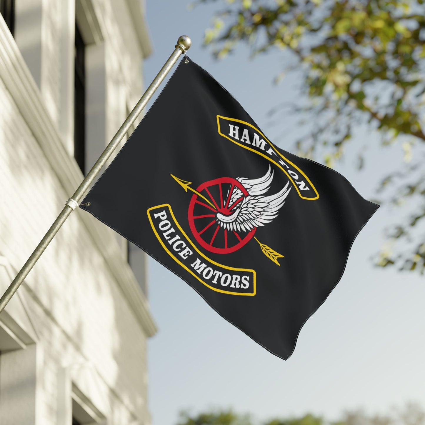 Home Decor - Hampton Police Motors — Double-Sided Flag - CUSTOM from SHIRT MONSTERS