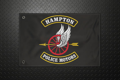 Home Decor - Hampton Police Motors — Double-Sided Flag - CUSTOM from SHIRT MONSTERS