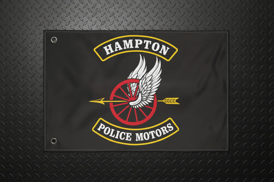 Home Decor - Hampton Police Motors — Double-Sided Flag - CUSTOM from SHIRT MONSTERS