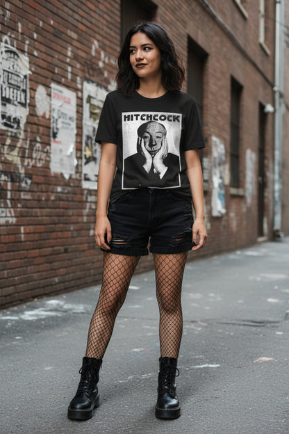 T-Shirt - Hitchcock | Classic Horror Movie and TV | Bella + Canvas Unisex T-shirt from Crypto Zoo Tees