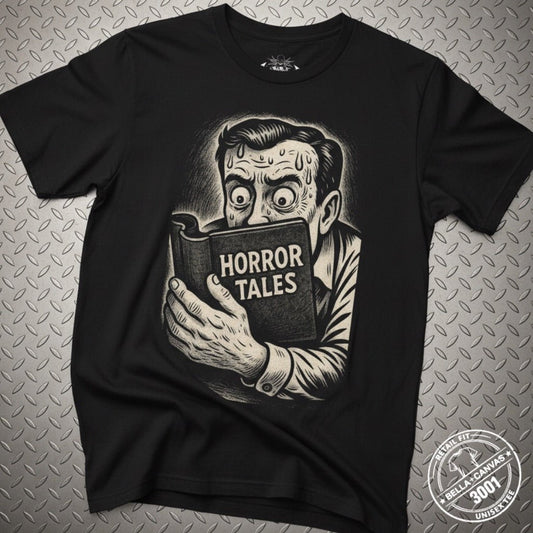 T-Shirt - Horror Tales T-shirt | Unisex T-shirt (Bella+Canvas 3001) | Funny, Horror from Crypto Zoo Tees