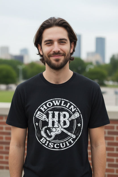 T-Shirt - Howlin Biscuit Shirt | Unisex Heavy Cotton - Gildan 5000 | Music, Retro & Vintage, Food & Drink | Rockabilly from Crypto Zoo Tees