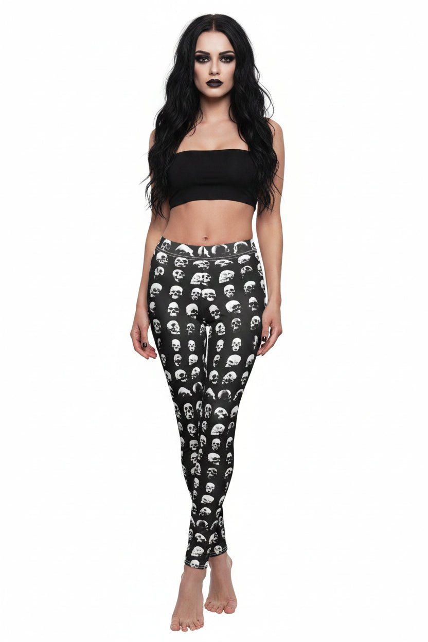 All Over Prints - Human Skull Leggings | Skulls & Skeletons, Horror | Goth/Gothic from SHIRT MONSTERS