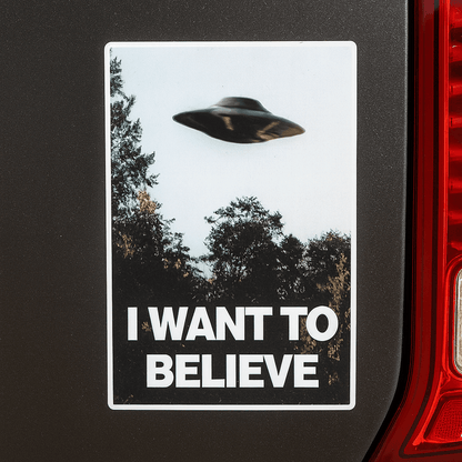 Paper products - I Want to Believe Sticker | Alien & UFO, Ghosts & Paranormal from SHIRT MONSTERS
