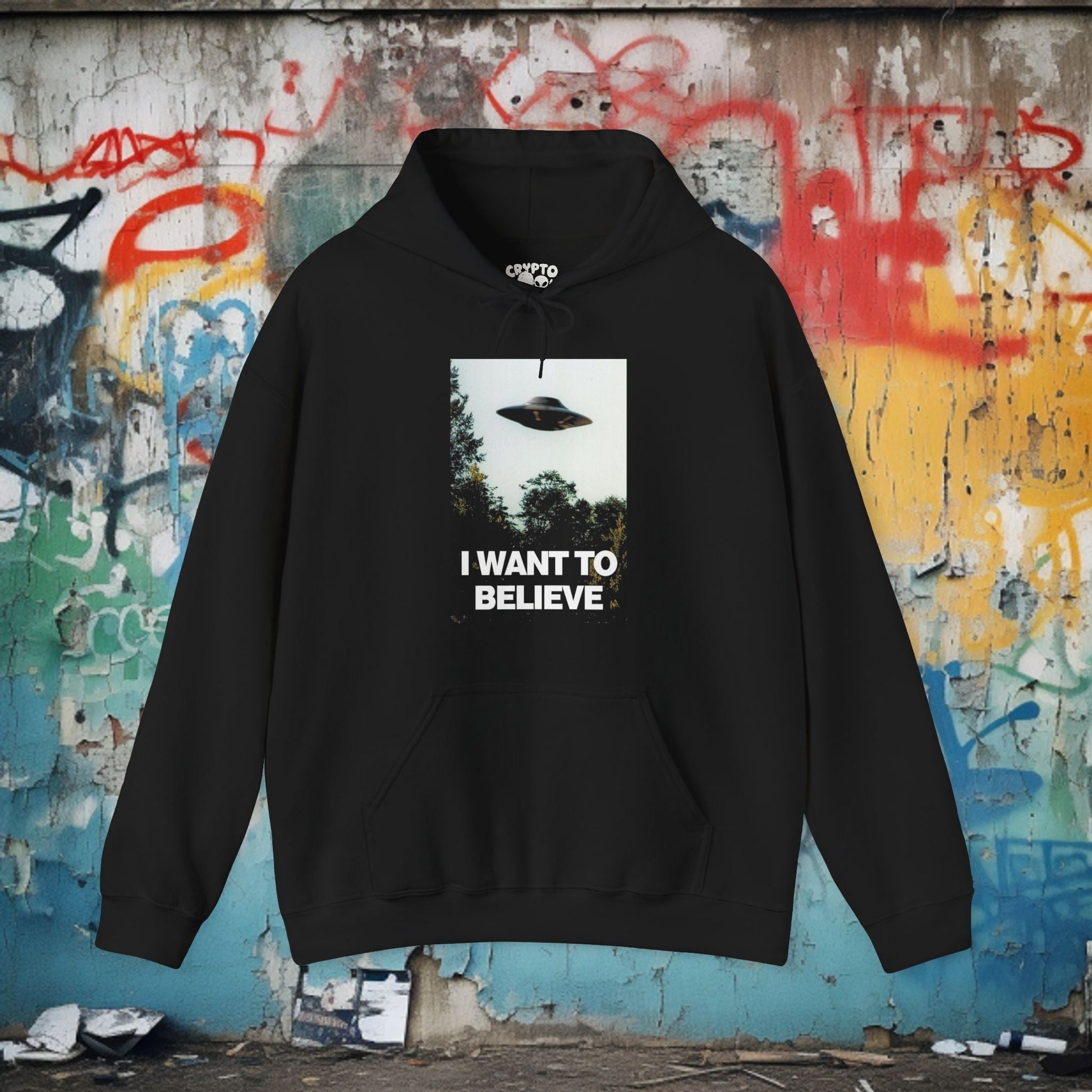 T-Shirt - I Want to Believe Tee | Alien & UFO, Horror | Kids Tee from Crypto Zoo Tees