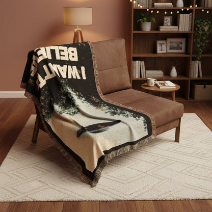 Home Decor - I Want to Believe UFO Blanket | Woven, Fleece, Velveteen Throw | Alien & UFO | Home Decor from SHIRT MONSTERS